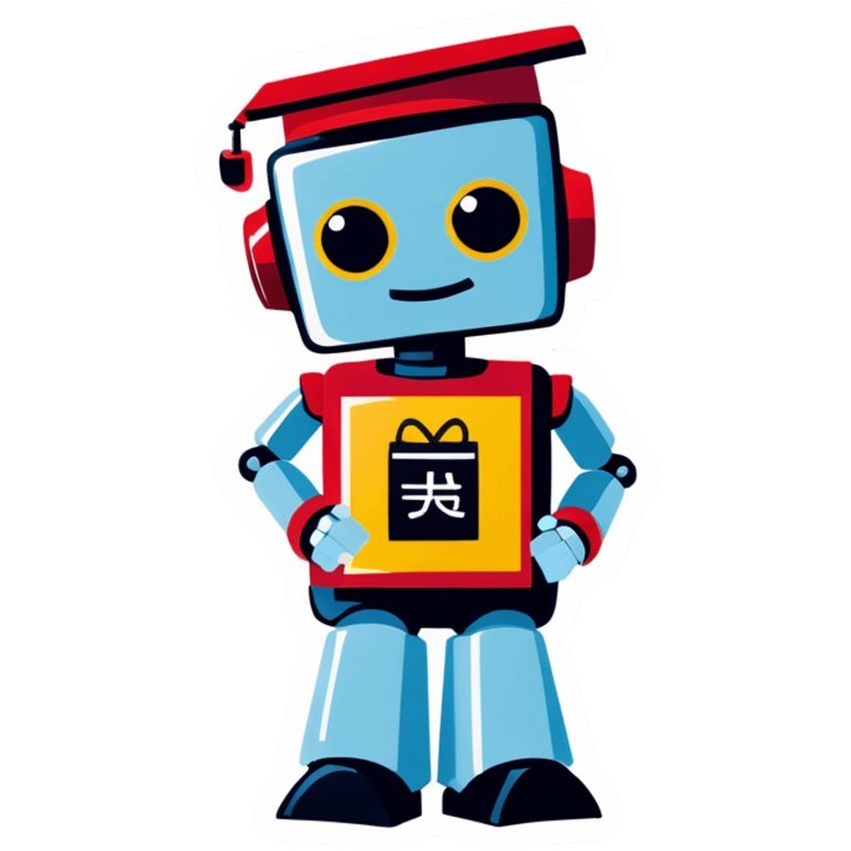 a robot wearing a teacher attire emoji