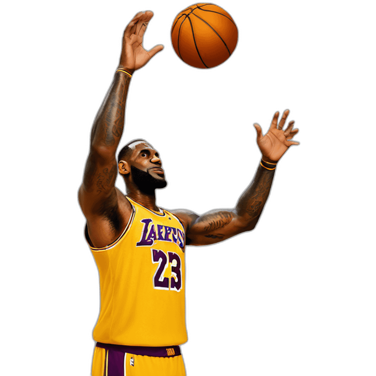 Lebron james holding a basketball emoji