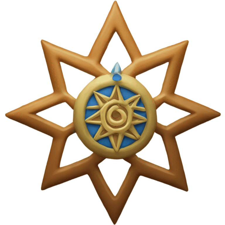 Nine pointed Baha’i star emoji