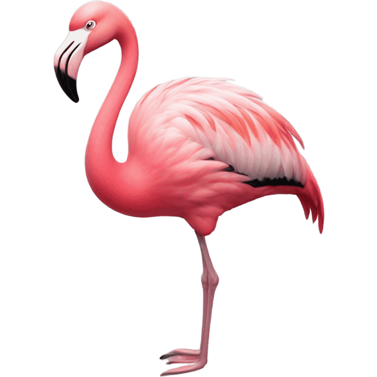 Smiling flamingo emoji