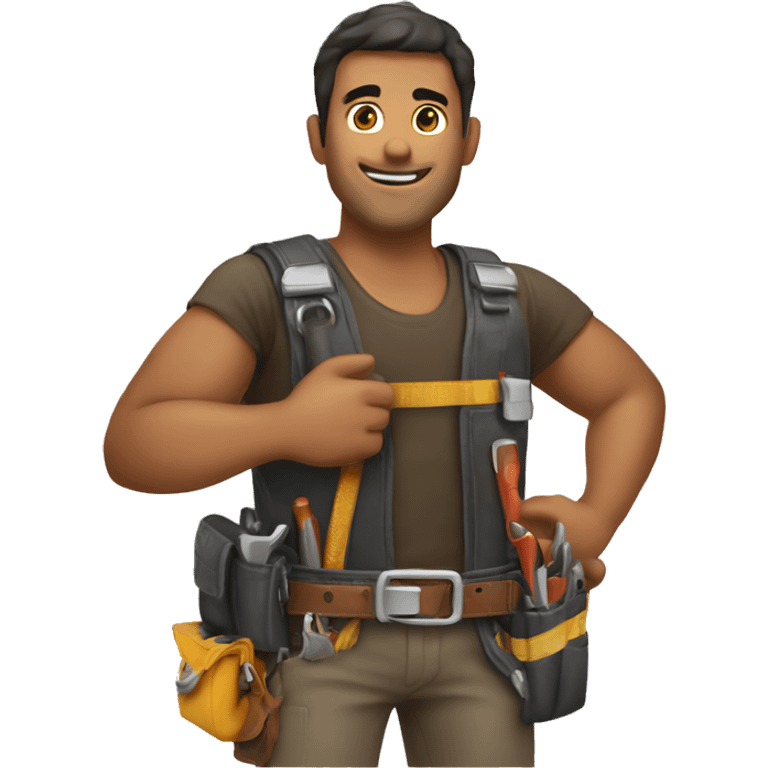 Guy with tool belt on emoji