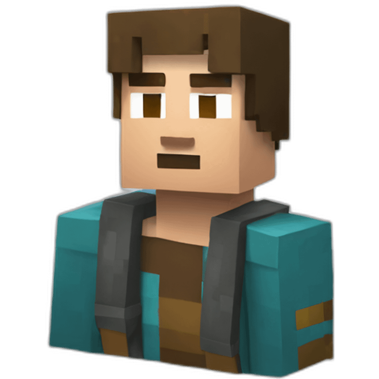 Steve de Minecraft qui pleure emoji