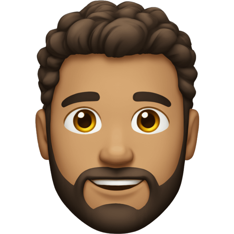 jeune homme de 30 ans, musclé, cheveux noirs, barbe courte, yeux marrons emoji