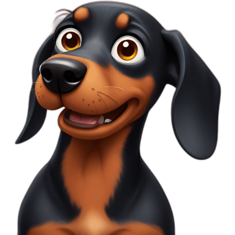 angry dachshund emoji