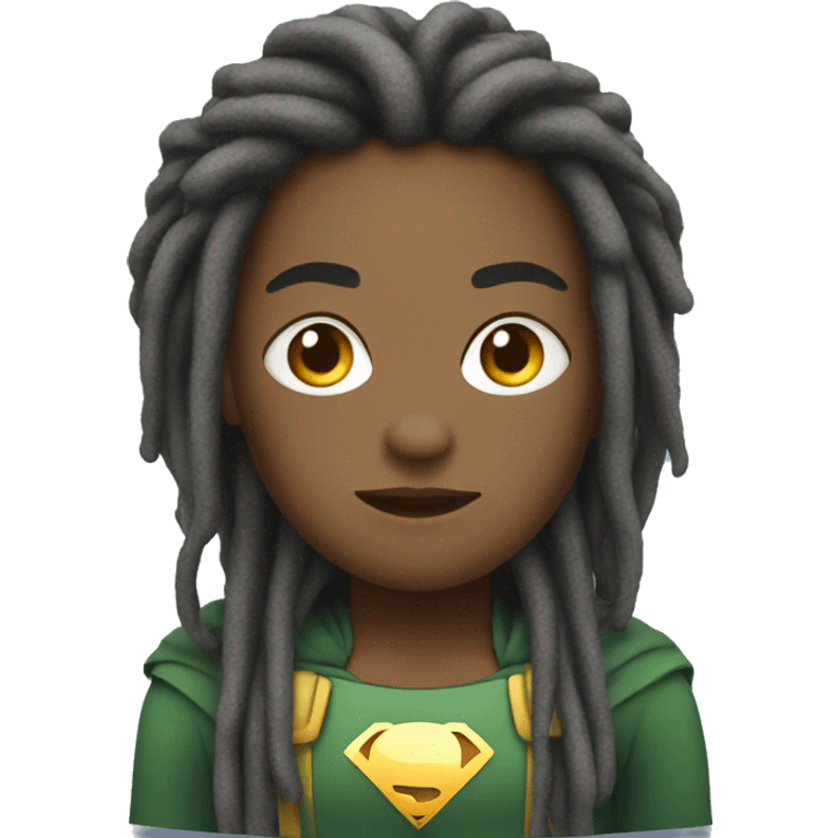 Superhero with dreads mom emoji