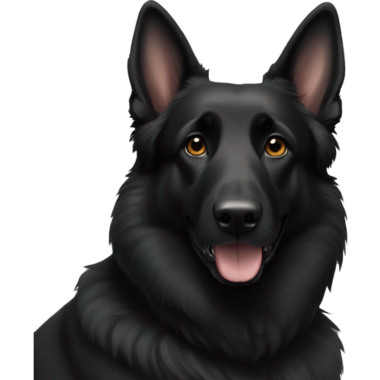 black german shepherd  emoji