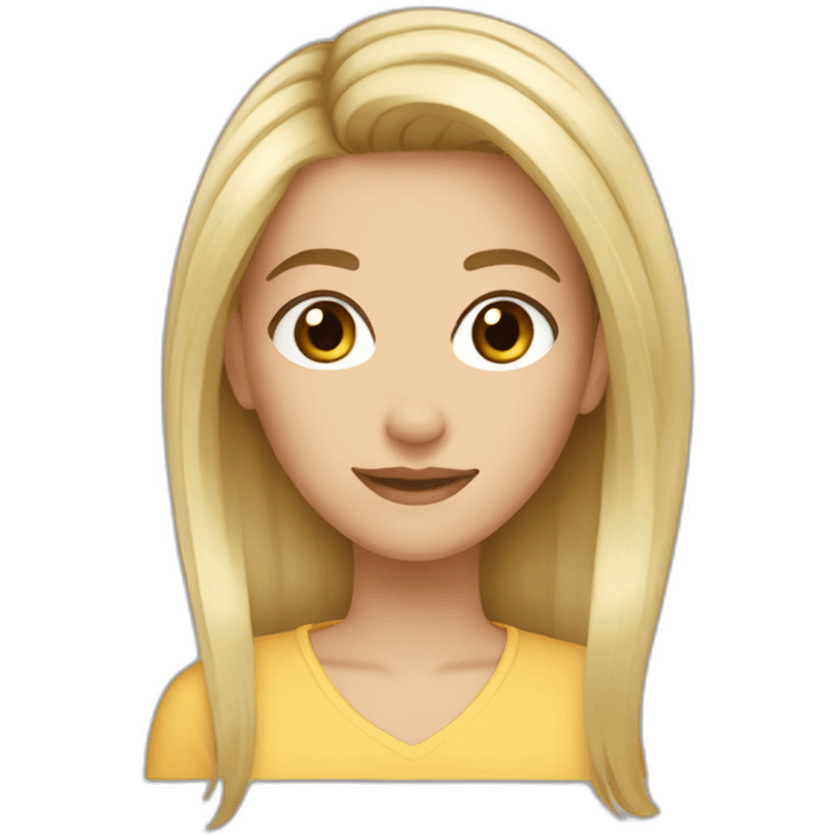 girl blond long hear/brown eyes/barber/haircut emoji