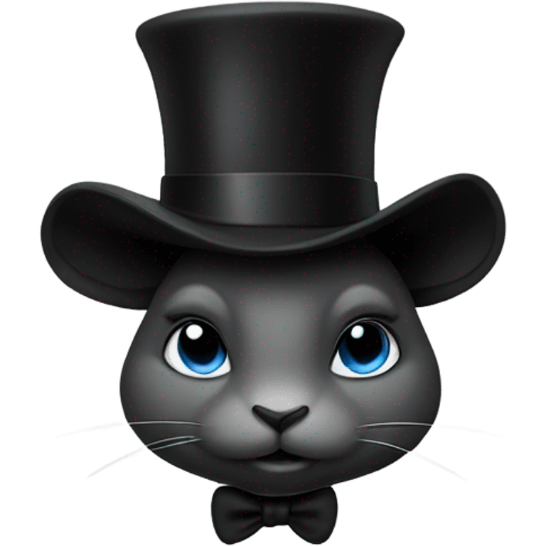 Blind Rabbit with a top hat emoji