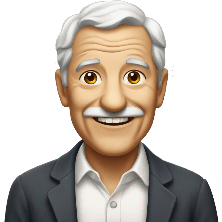 smiling old man portrait emoji