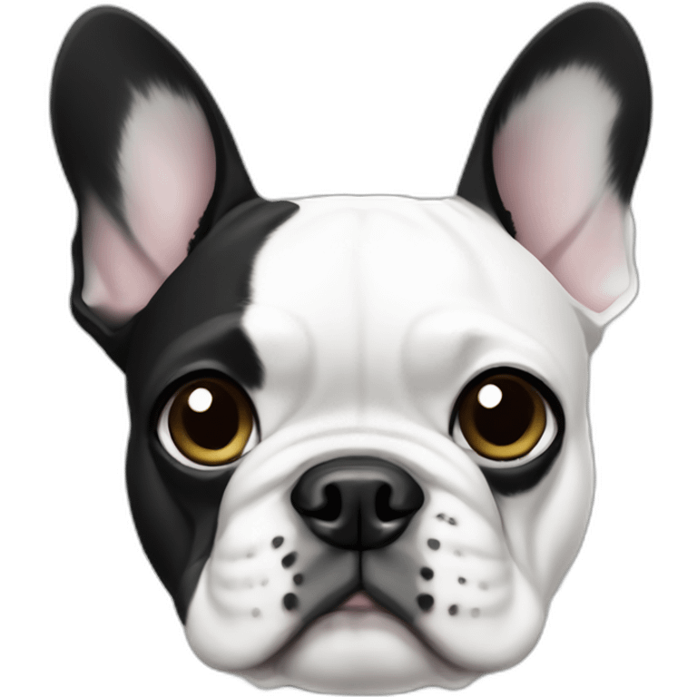 French-bulldog-Black and white emoji