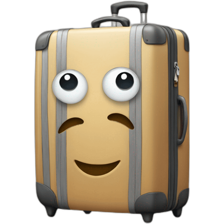 Funny luggage emoji