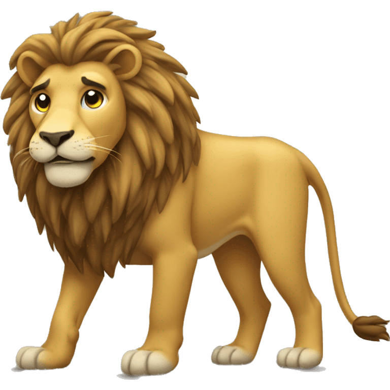 lion wearing cron emoji