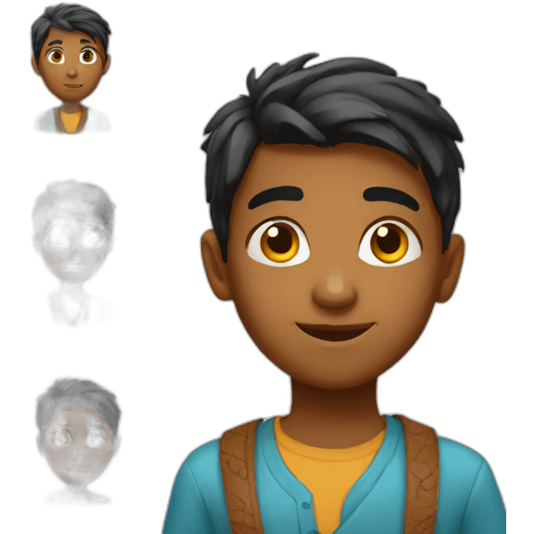 Indian boy smart emoji