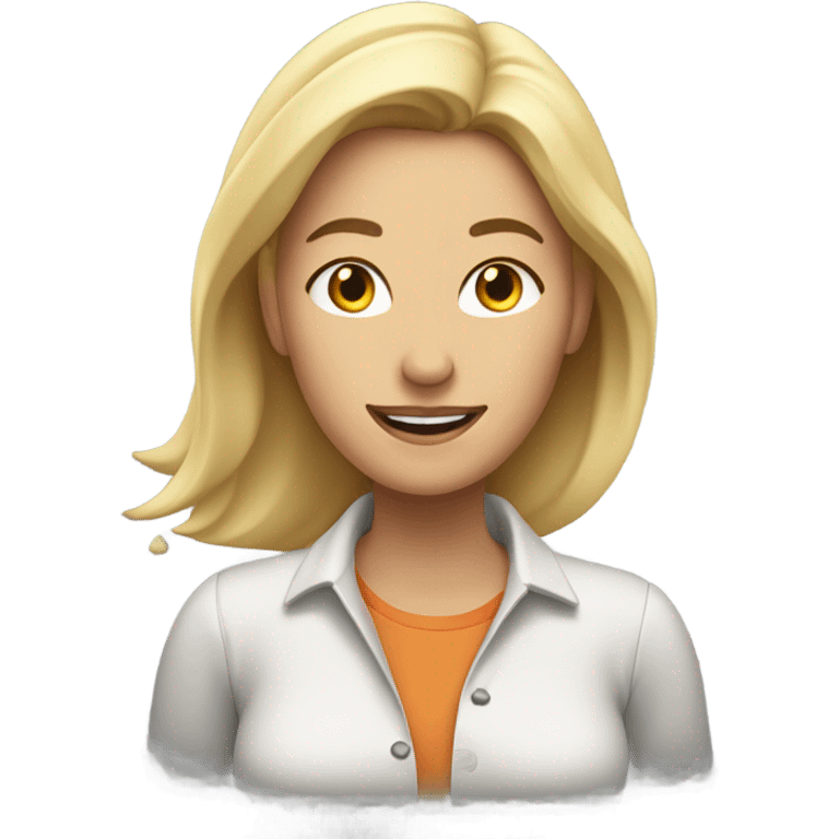 Woman blonde Monday morning  emoji