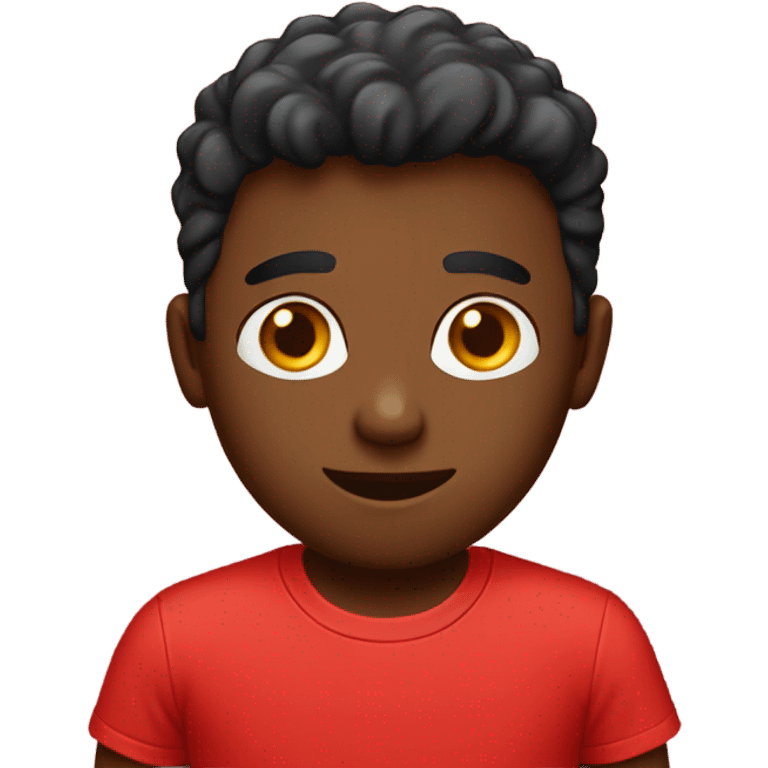 Red tshirt smart boy emoji