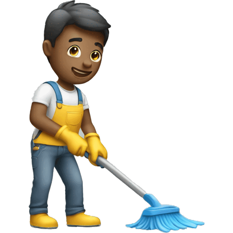 man cleaning emoji