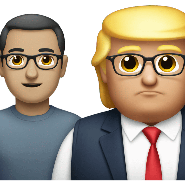 fat guy with glasses and Trump emoji