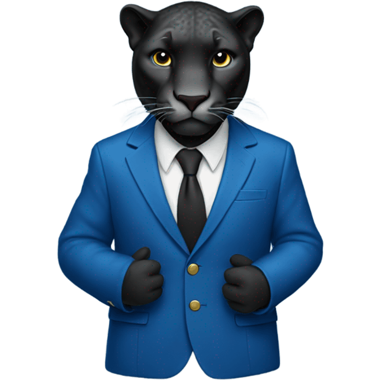 Panther wearing blue blazer emoji