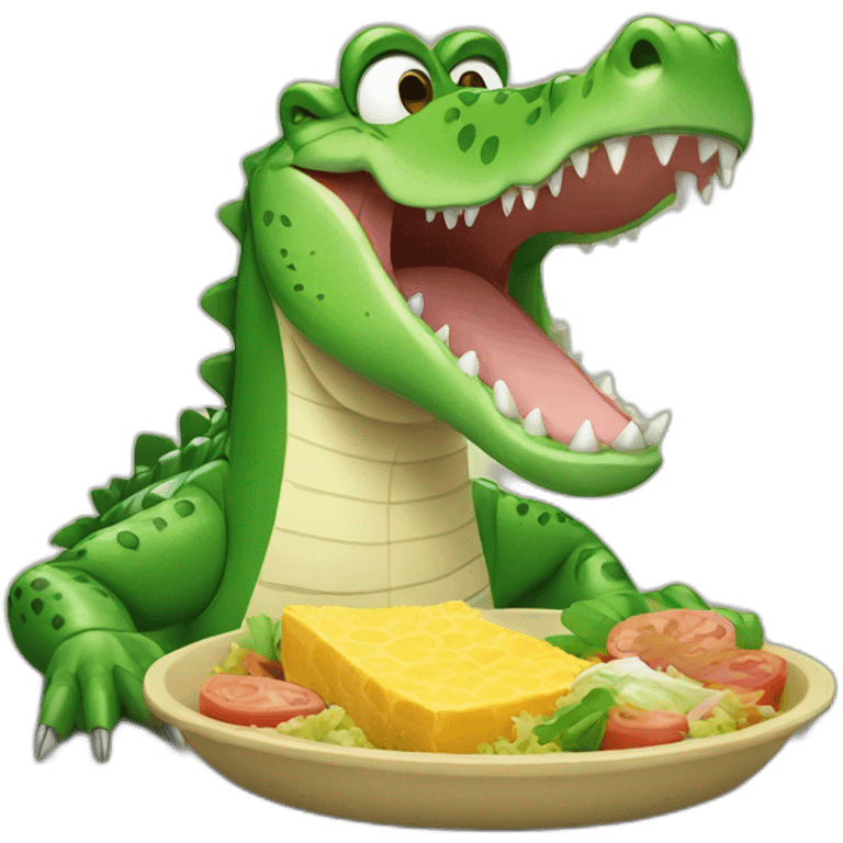 crocodile eating lunch emoji