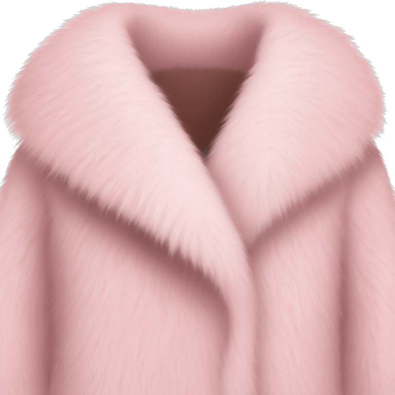 Long pale pink Pink fur coat emoji