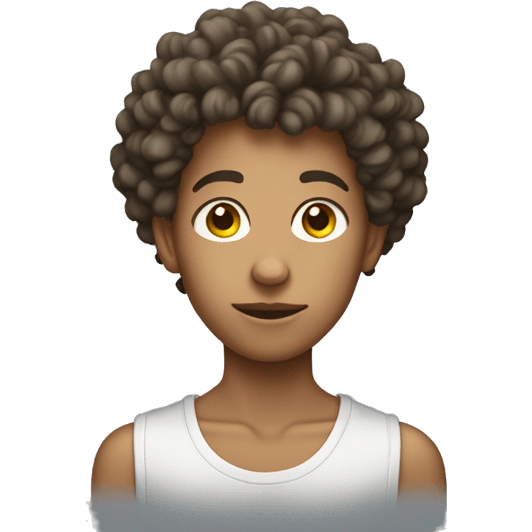 Skinny teenager with perm emoji