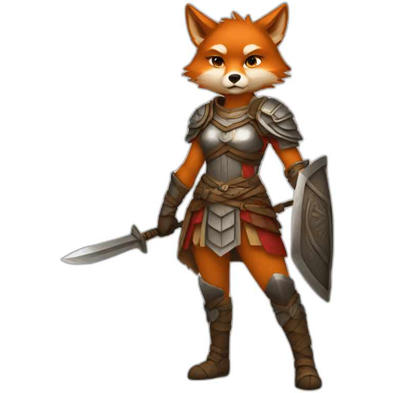 female warrior fox emoji