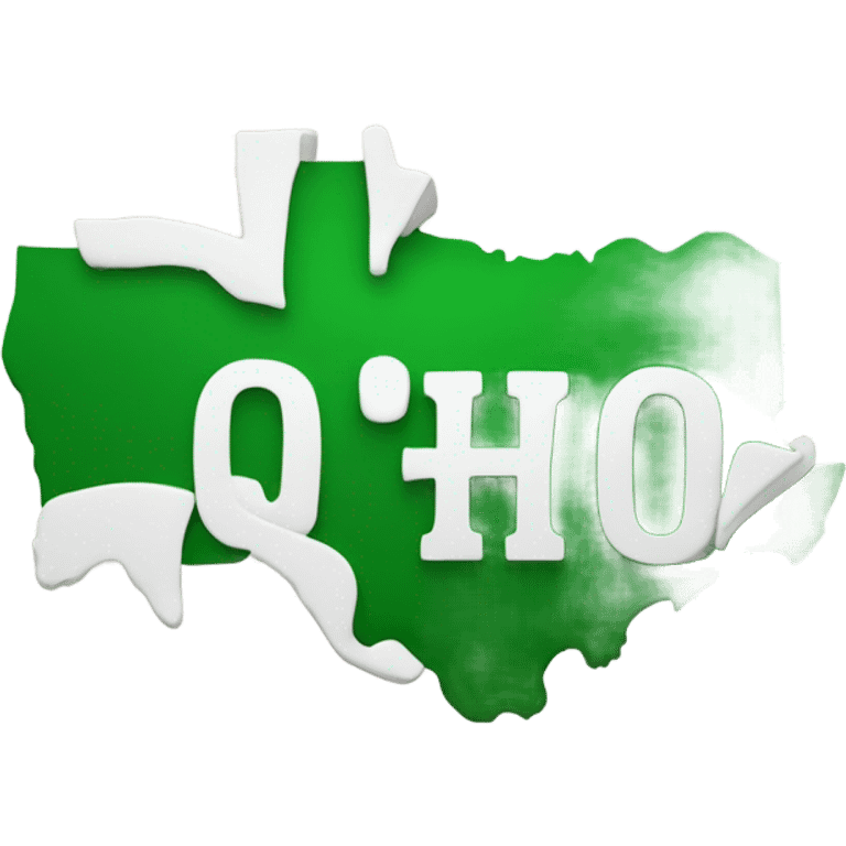 The word ‘OHIO’ in bold, green, uppercase letters.  emoji