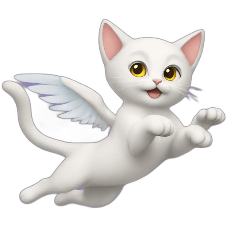 Flying cat emoji