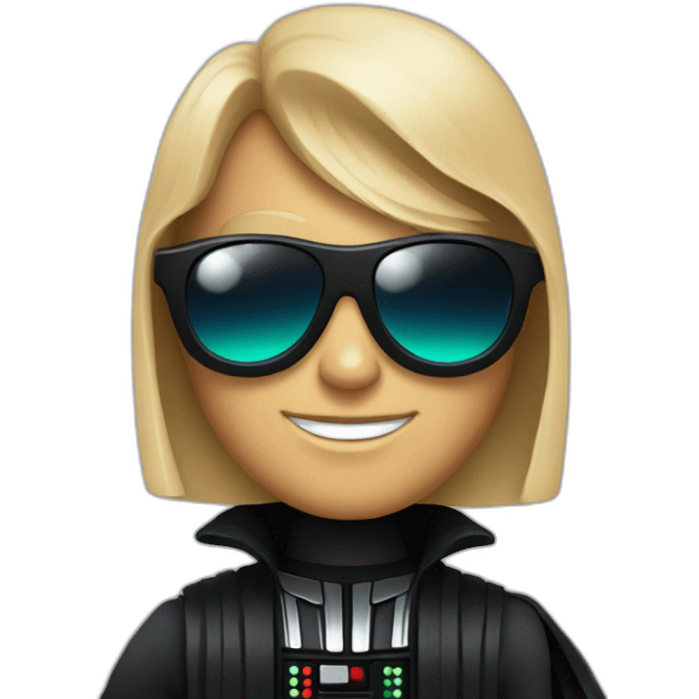 Fashionista Darth Vader with sunglasses emoji