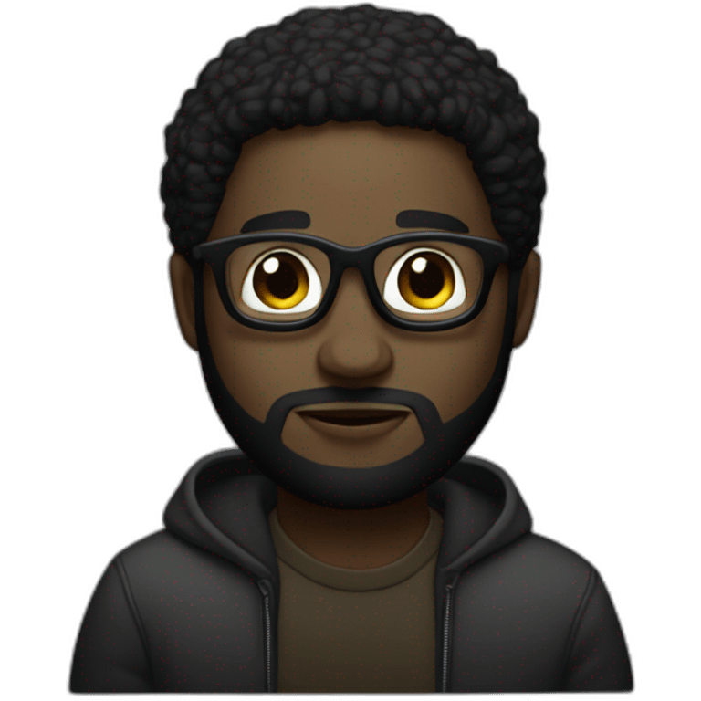 Damso with black bob emoji