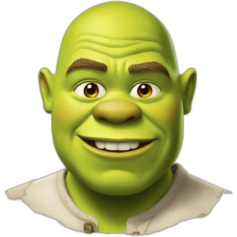 Shrek throw a kid emoji