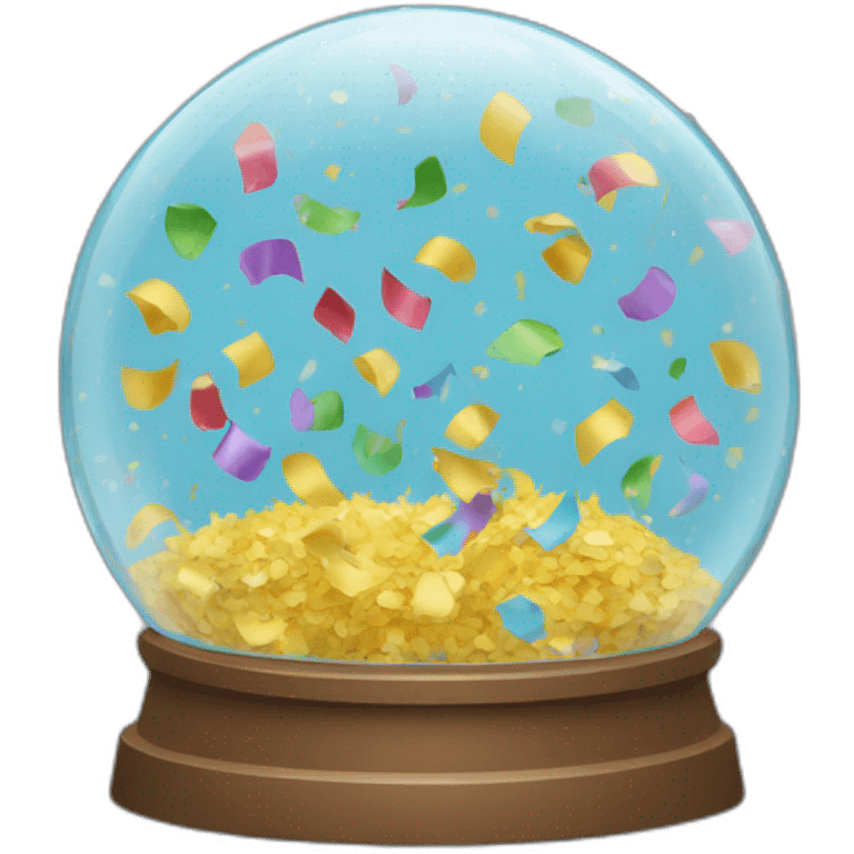 Confetti snowglobe emoji