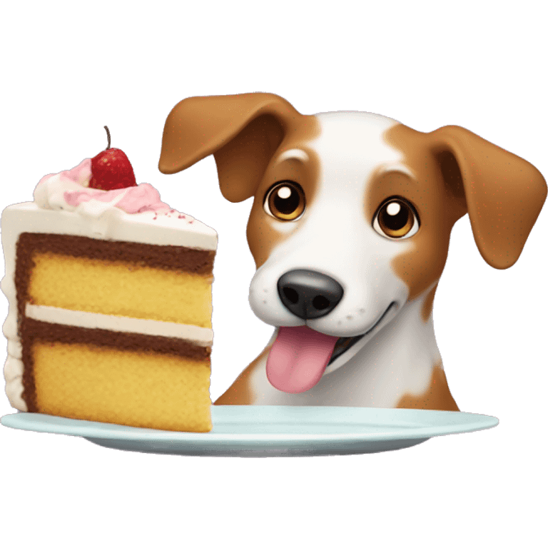  dog eating cake emoji