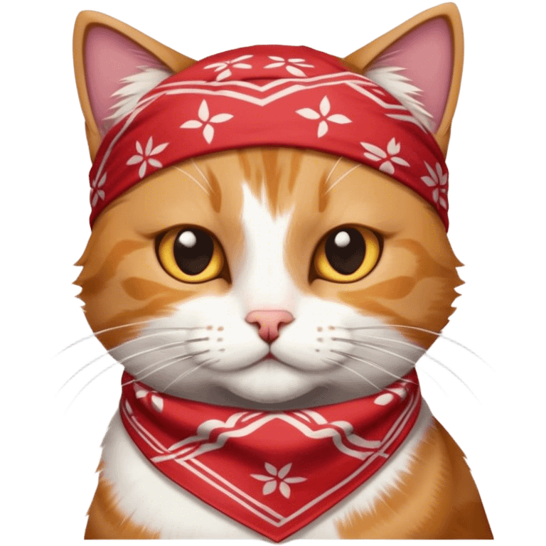 Cat wearing a bandana  emoji