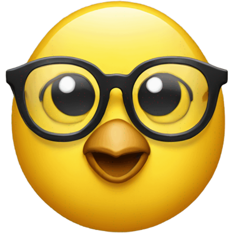 Canary with glasses emoji