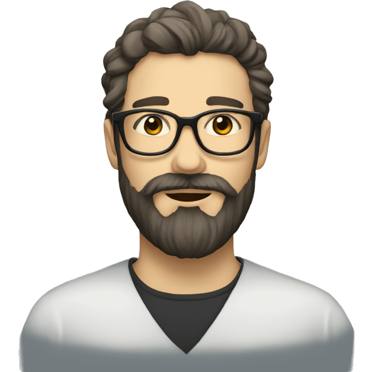 French Bearded person majestic with glasses emoji