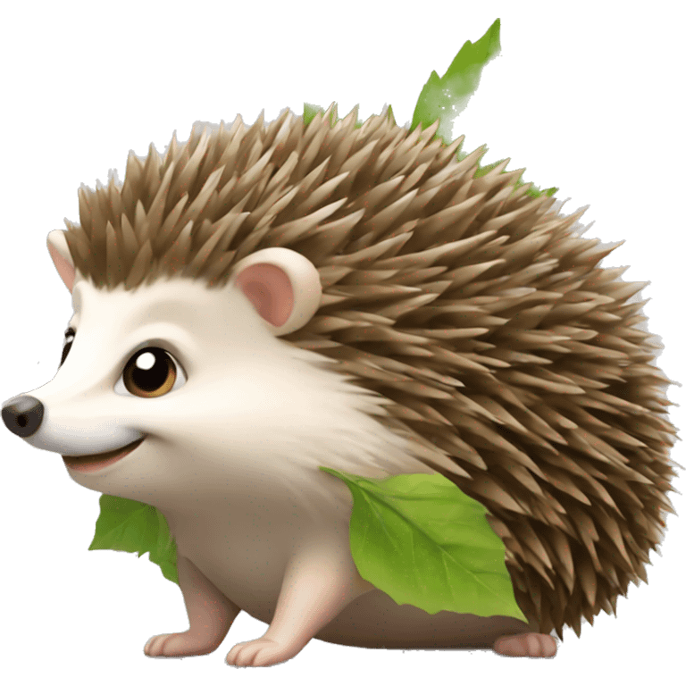 Hedgehog leafs  emoji