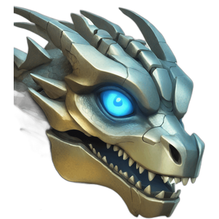 Cyborg dragon emoji