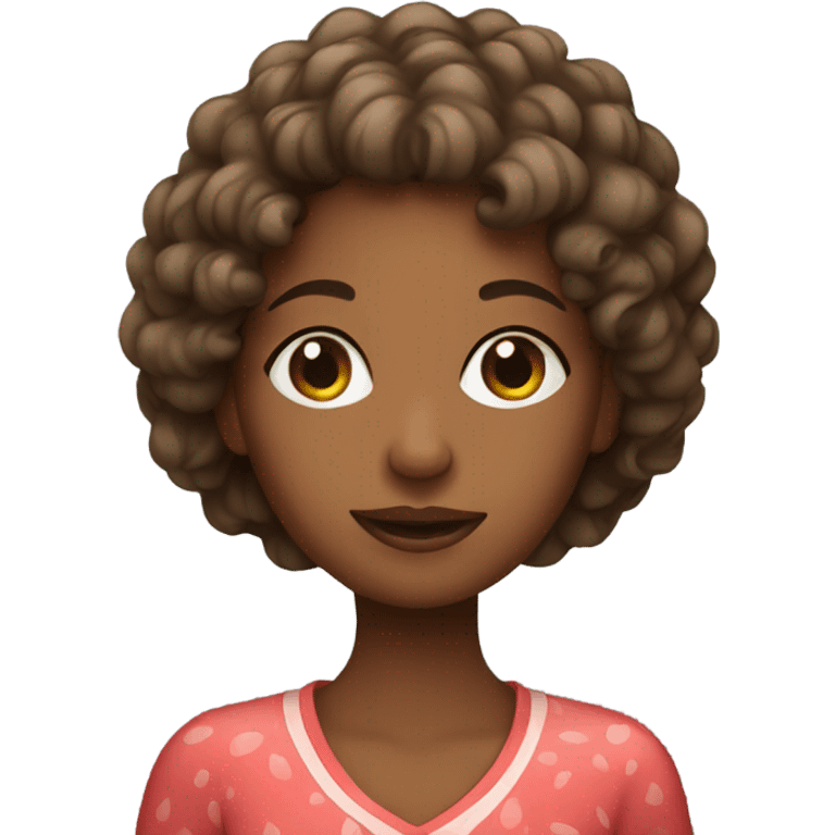 brown female with curly hair holding watermelon  emoji