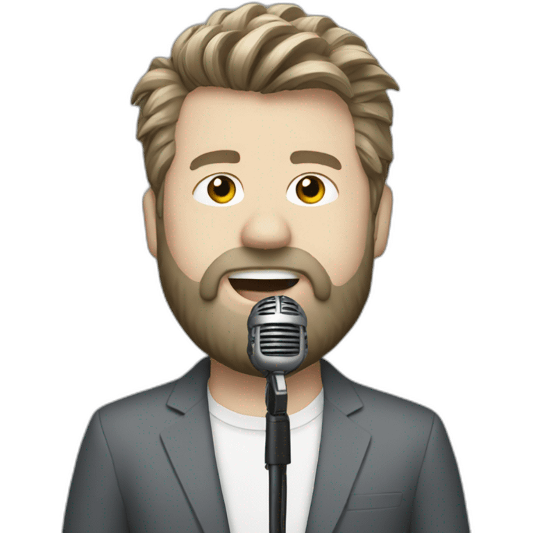 James Murphy with microphone  emoji