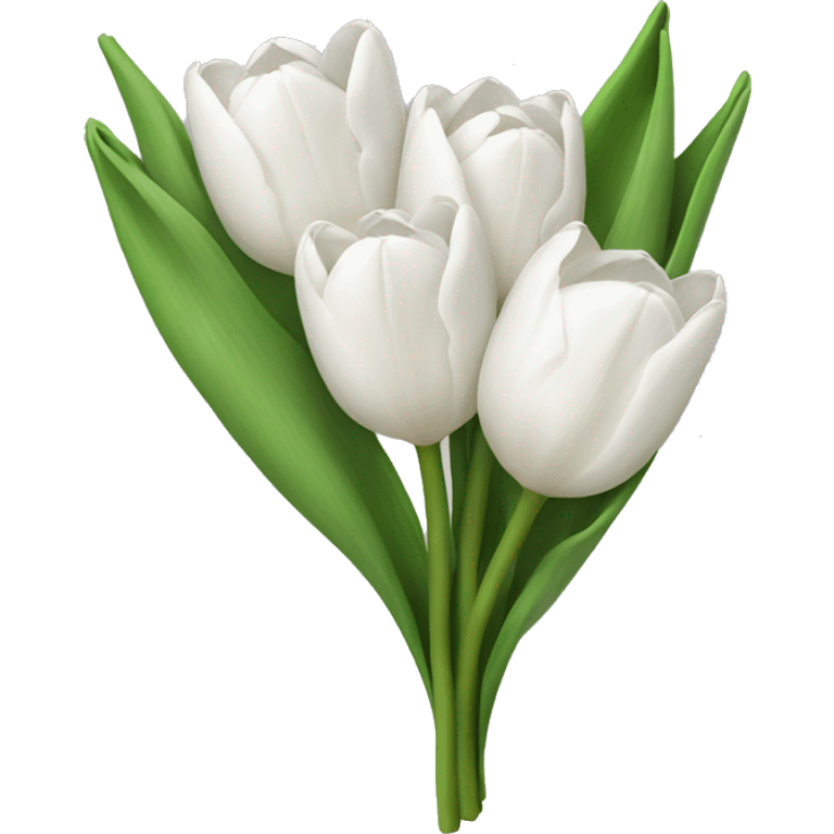 white tulip bouquet  emoji