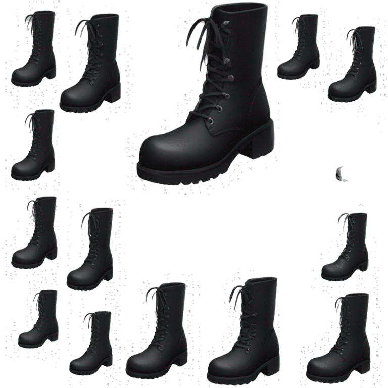 Black gothic boots emoji