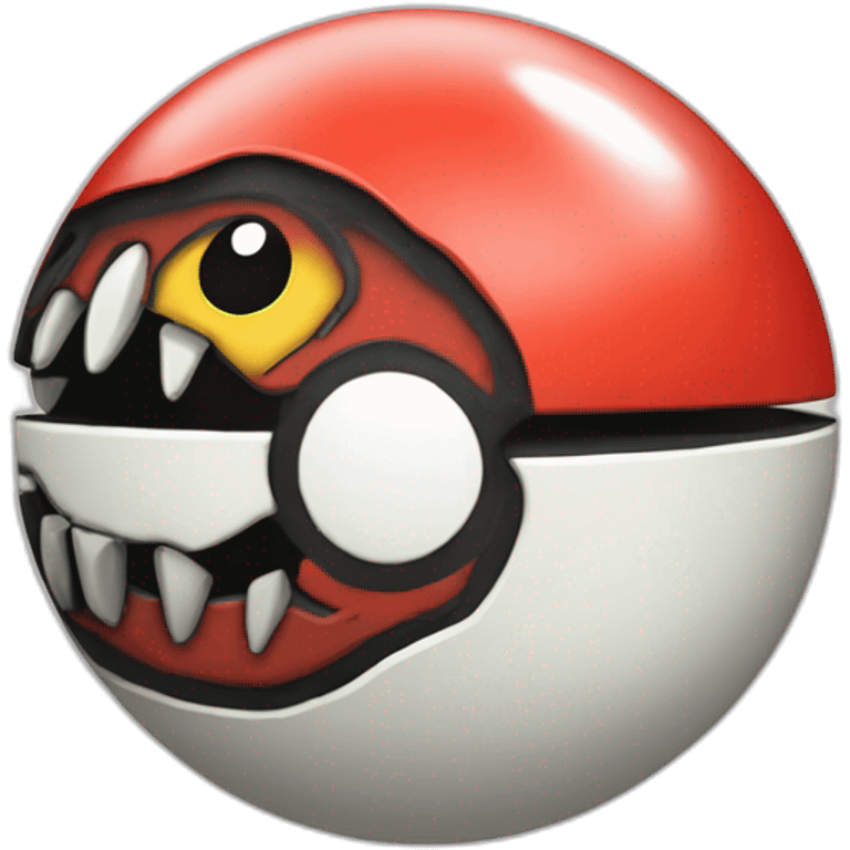 pokeball with a JurassicPark logo emoji