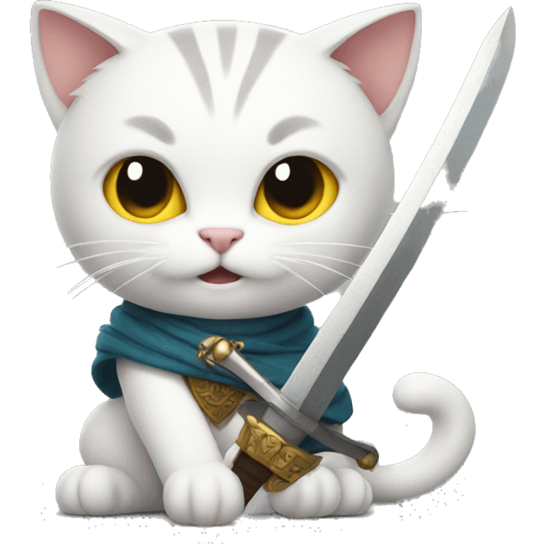 cat with sword emoji