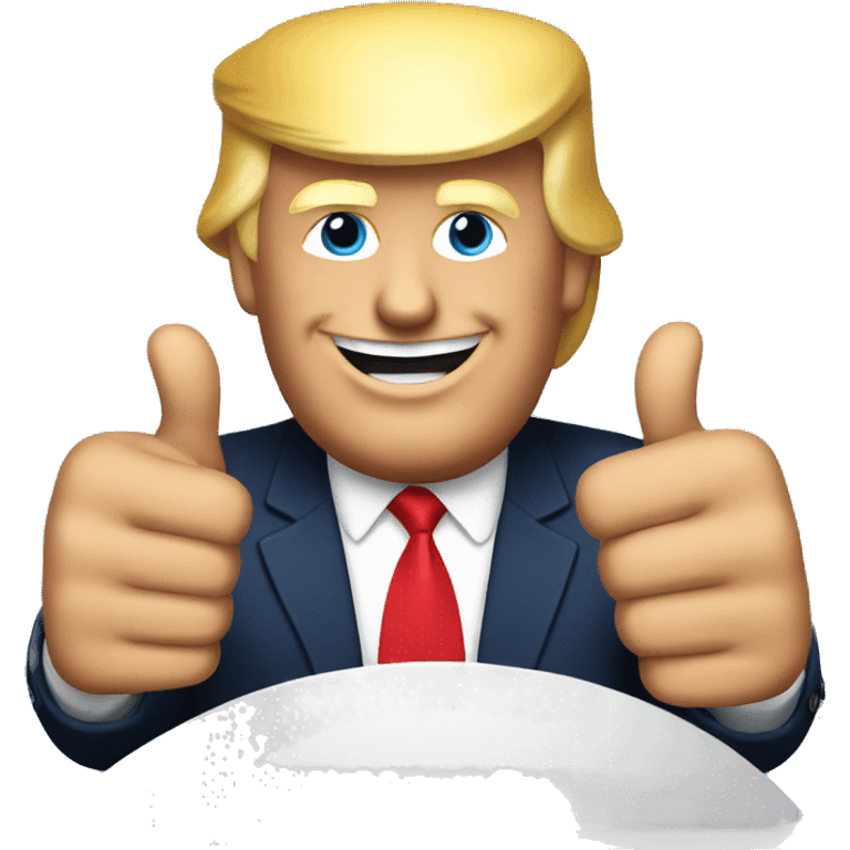 Donald Trump showing thumbs up emoji