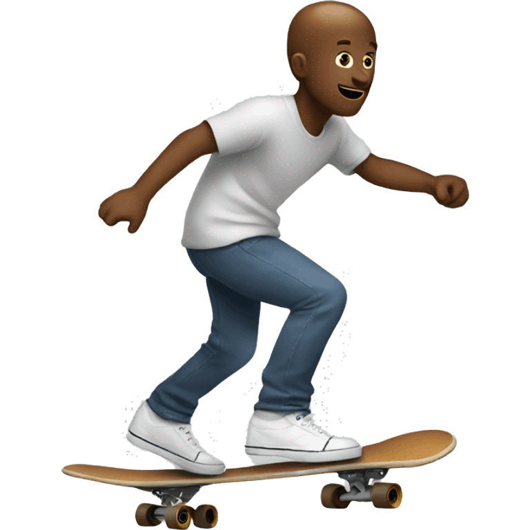 White guy skateboarding  emoji