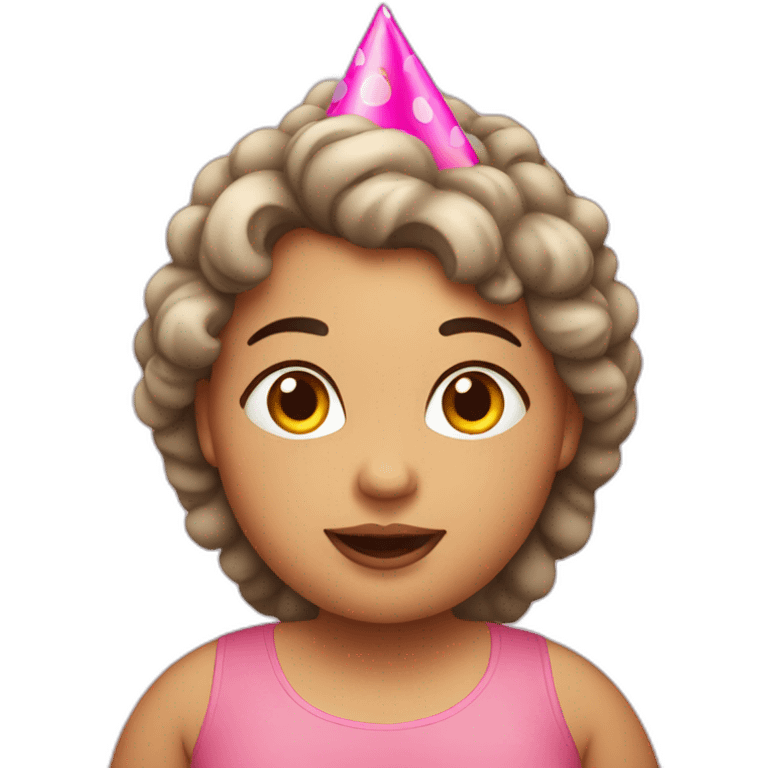 Fat girl birthday emoji