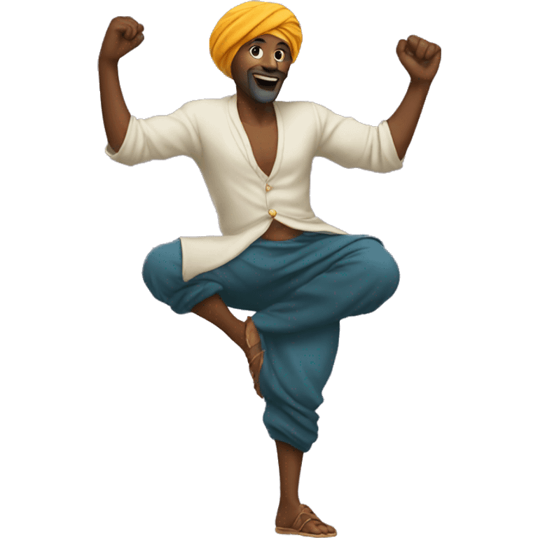 Turban man dancing emoji