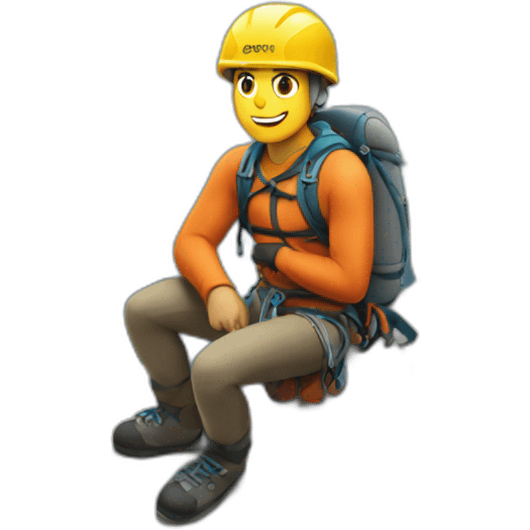 climber on the summit of a mountain emoji