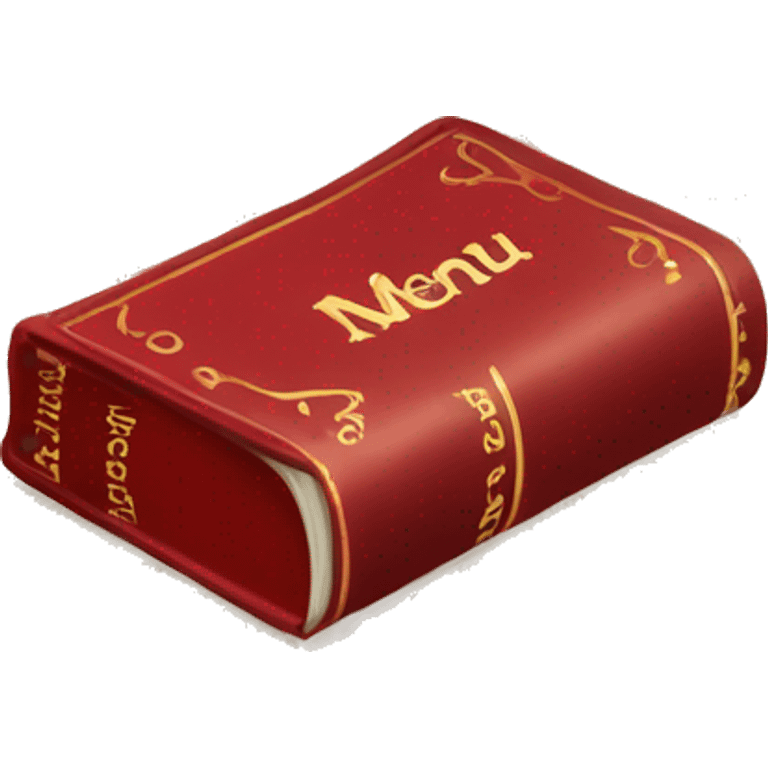 red book with the inscription "menu" emoji